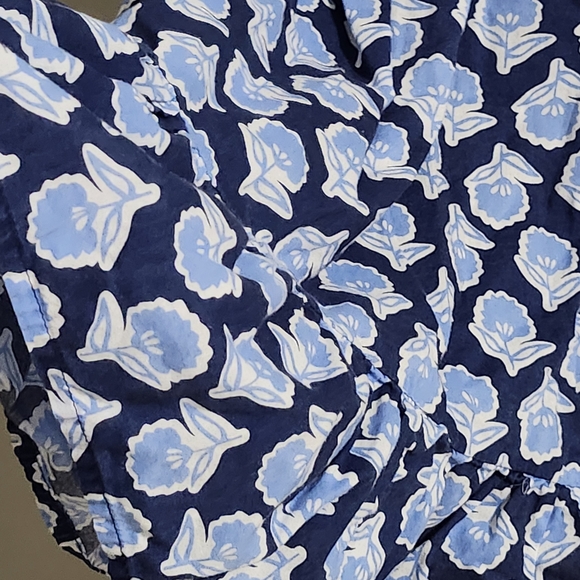 J. Crew Blue and White Ruffled Midi Sundress - Picture 8 of 11